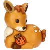 THUN Cerbiatto Amy con coccinella in ceramica AbbracciAMI* Animali E Mini Animali|Figure