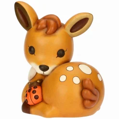 THUN Cerbiatto Amy con coccinella in ceramica AbbracciAMI* Animali E Mini Animali|Figure