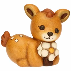 THUN Cerbiatto Amy con fiore in ceramica AbbracciAMI, piccolo* Animali E Mini Animali|Figure