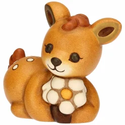 THUN Cerbiatto Amy con fiore in ceramica AbbracciAMI, piccolo* Animali E Mini Animali|Figure