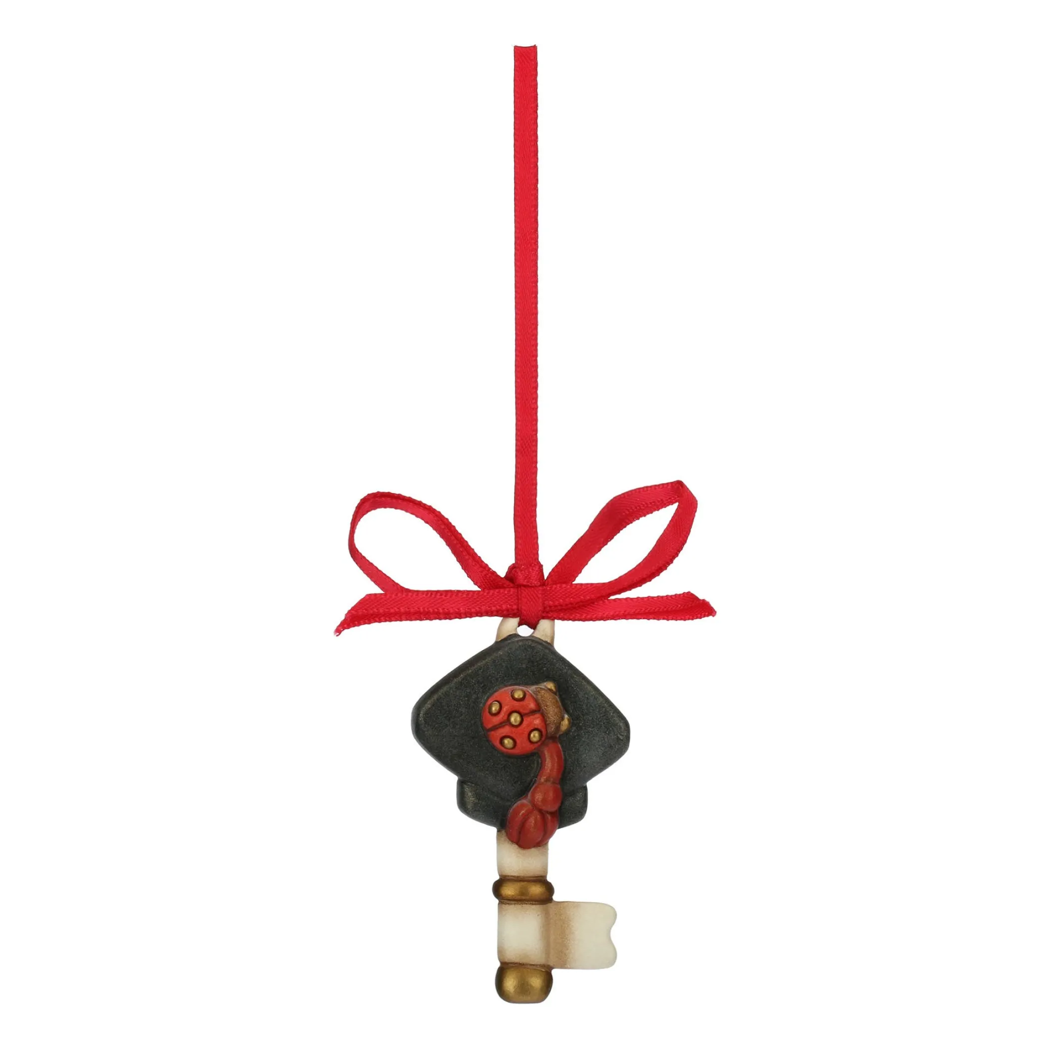 THUN Chiave con cappello laurea e coccinella portafortuna* Bomboniere Laurea