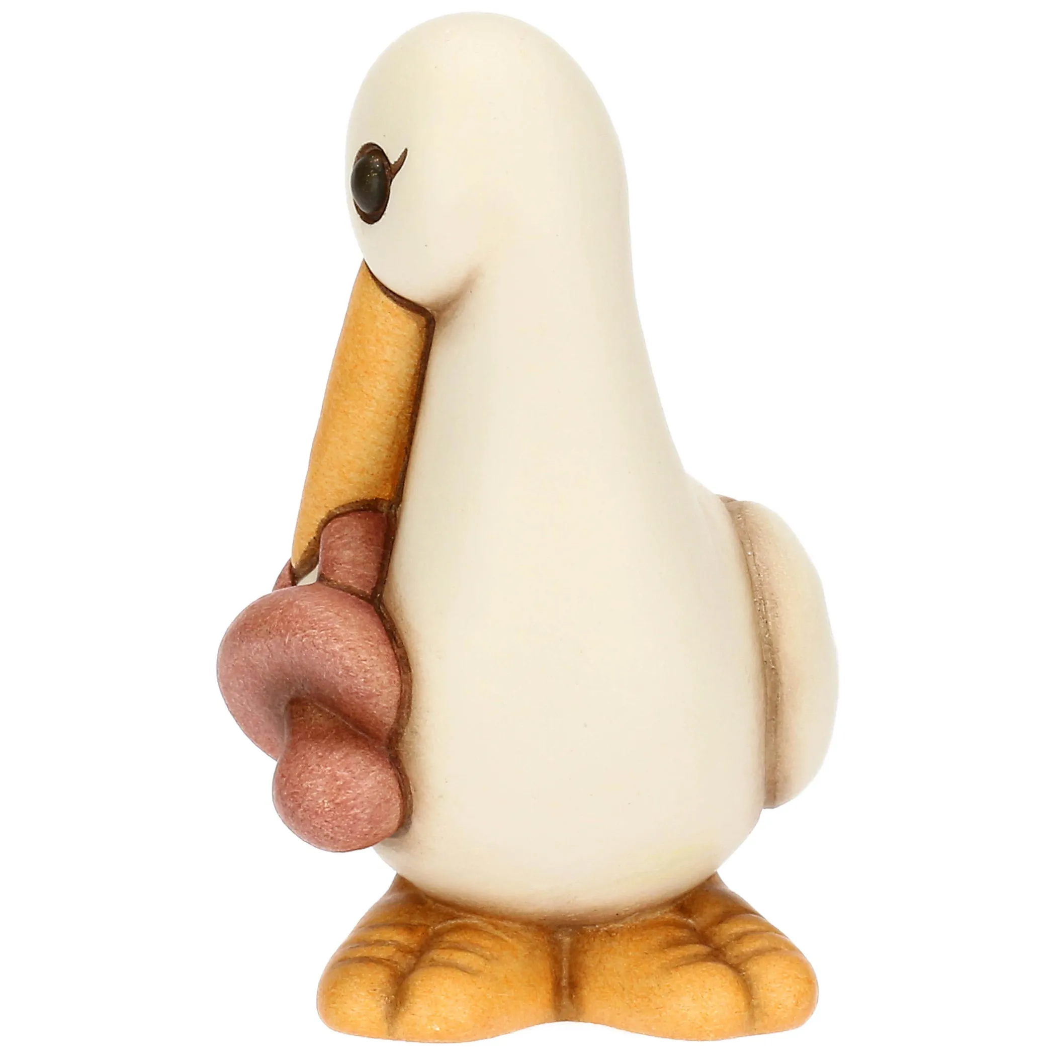 THUN Cicogna Cindy in ceramica con ciuccio rosa* Bomboniere Battesimo|Bomboniere Nascita