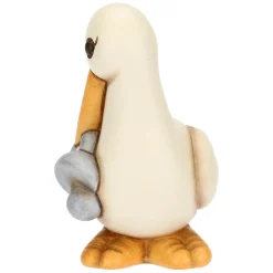 THUN Cicogna Cindy in ceramica con ciuccio azzurro* Bomboniere Battesimo|Bomboniere Nascita