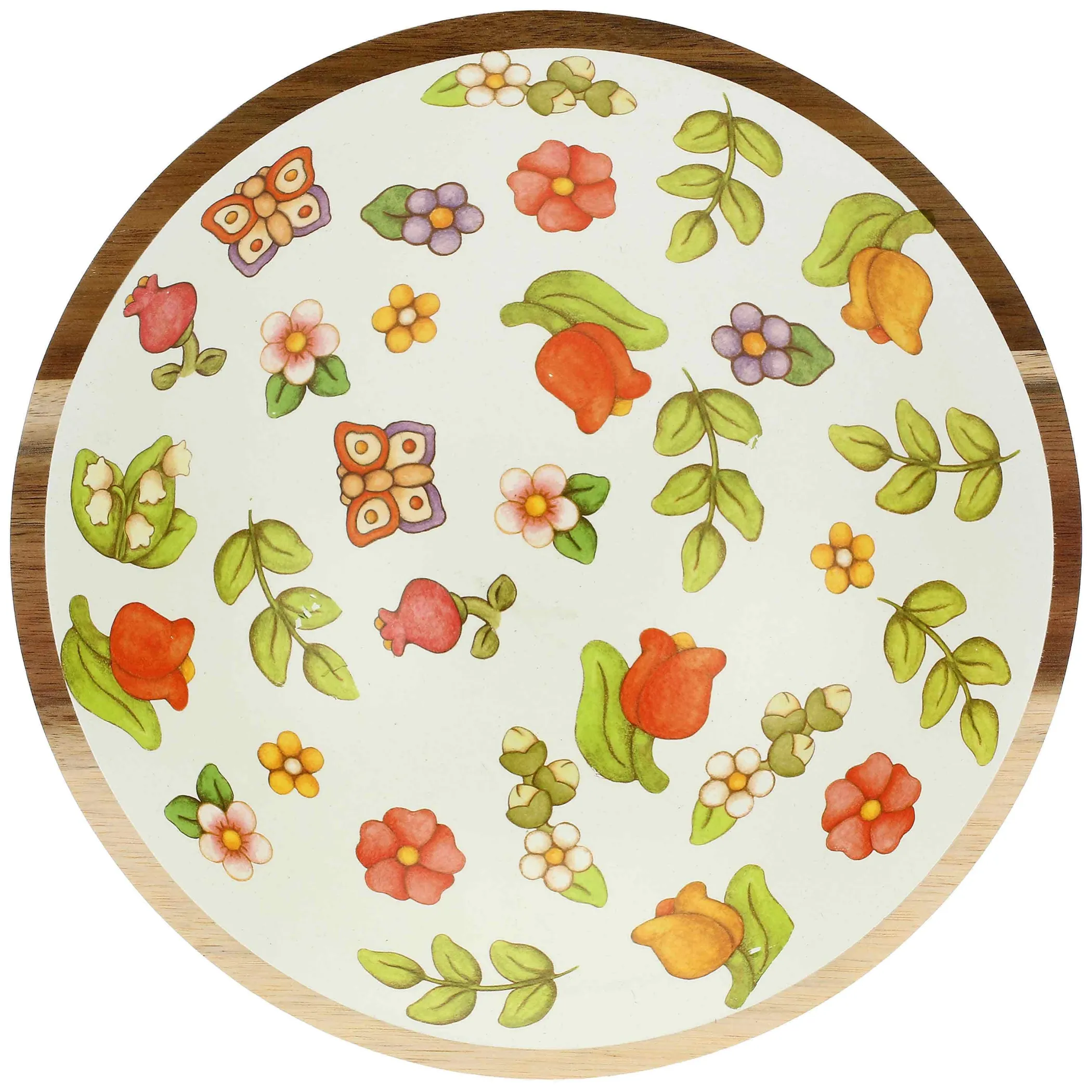 THUN Ciotola in legno smaltato Happy Country media* Teglie E Insalatiere