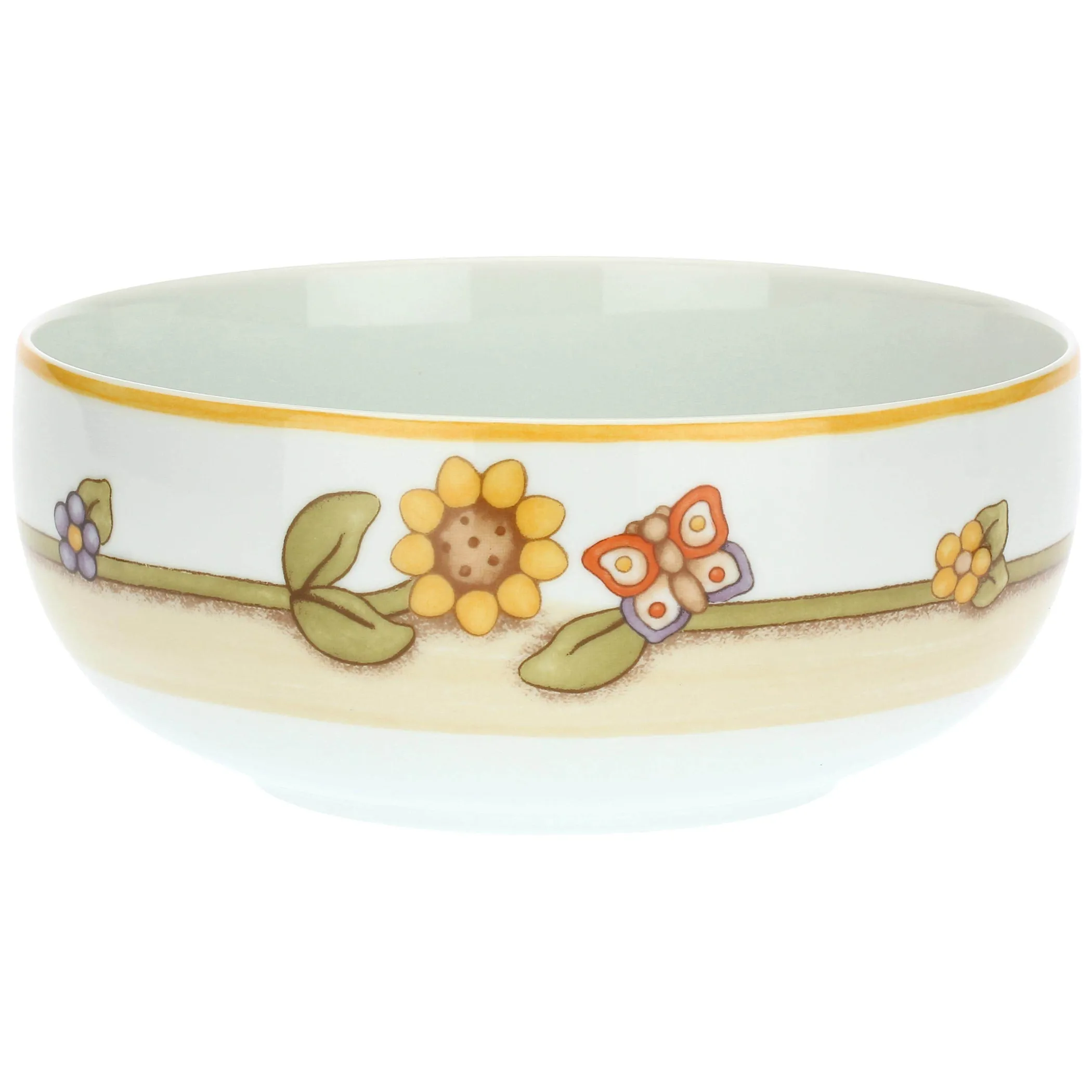 THUN Ciotola in porcellana Country con girasole e farfalla grande* Country|Altri Complementi Per La Tavola