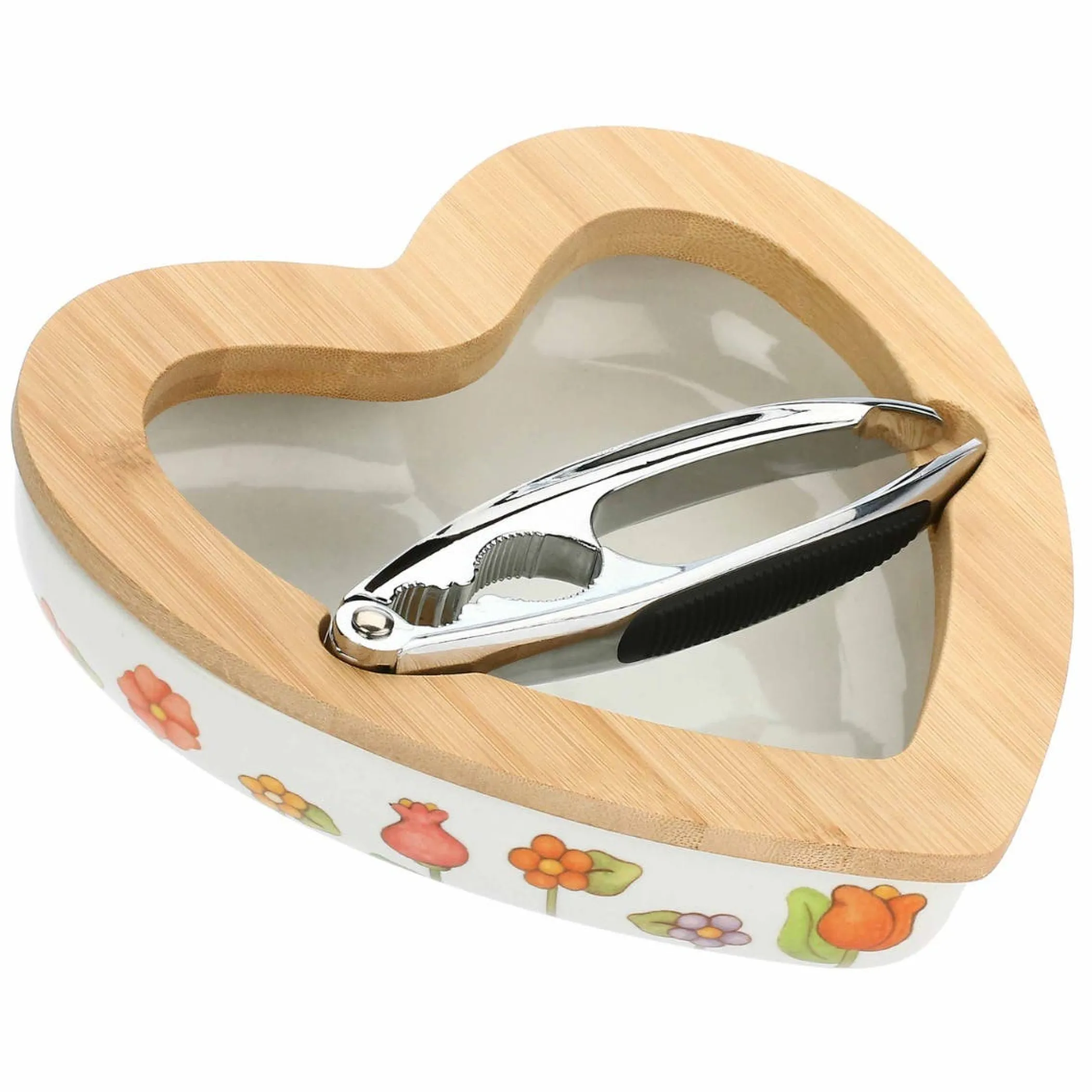 THUN Ciotola schiaccianoci in porcellana e legno Happy Country* Altri Complementi Per La Tavola