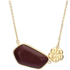 THUN Collana con pietra ceramica e fiore oro* Collane