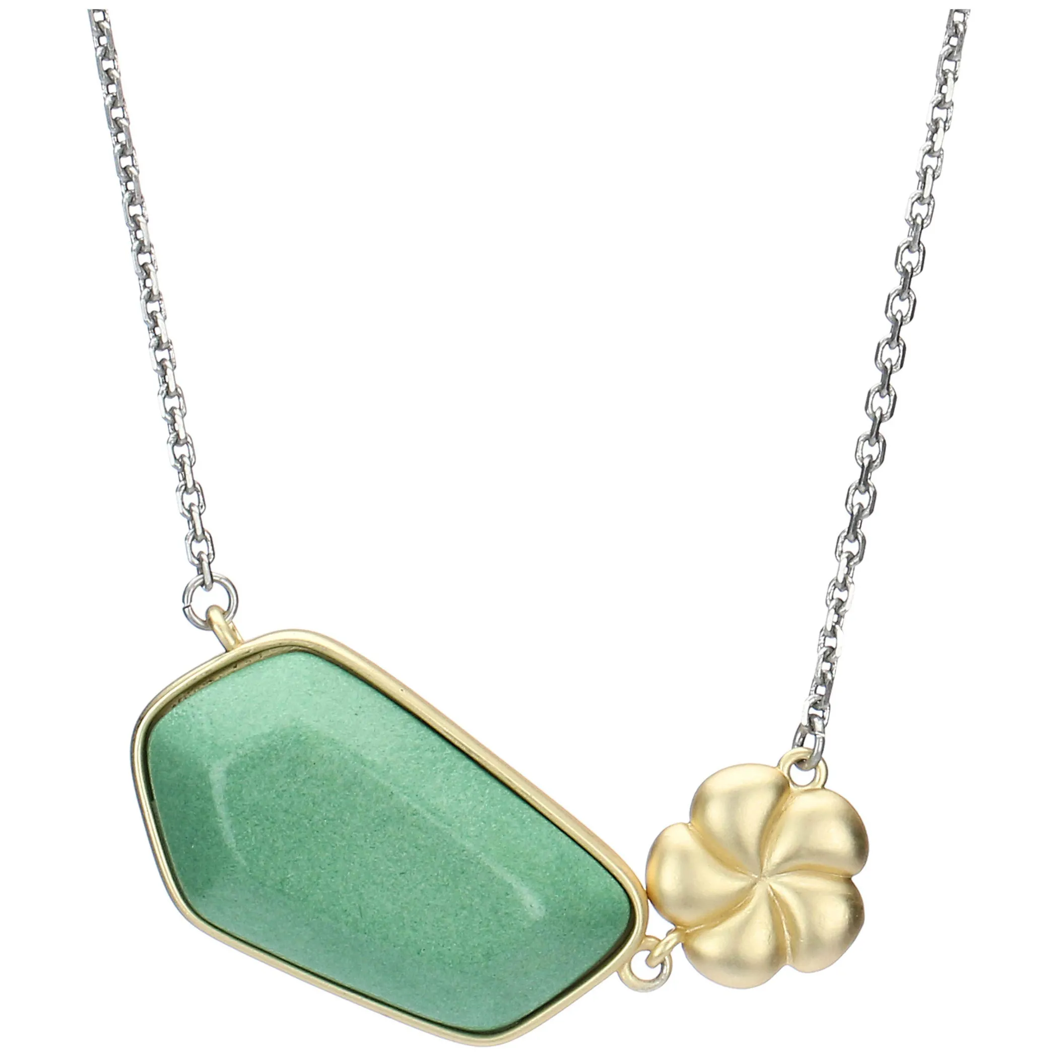 THUN Collana con pietra in ceramica e fiore* Collane