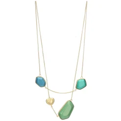 THUN Collana con pietre, quadrifoglio e cuore in ceramica* Collane