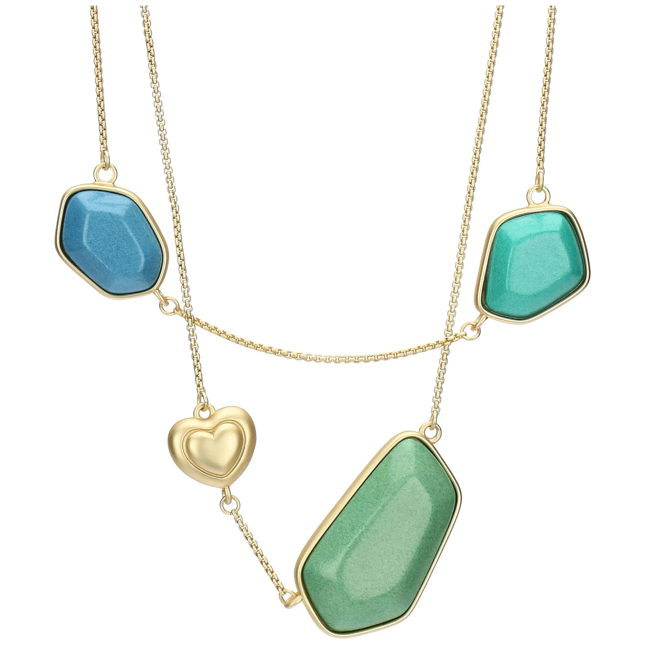 THUN Collana con pietre, quadrifoglio e cuore in ceramica* Collane