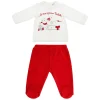 THUN Completo tutina bianca e rossa a maniche lunghe & OVS ciniglia Orso polare Paul 1-3 mesi* Abbigliamento E Tessile