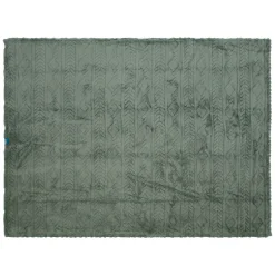 THUN Coperta Abbracciami con manici in ecopelle, verde* Tessile Casa