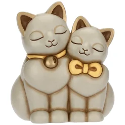 THUN Coppia di gatti innamorati in ceramica* Animali E Mini Animali|Figure