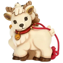 THUN Coppia di Renne Robin per Slitta componibile in ceramica* Addobbi Natalizi