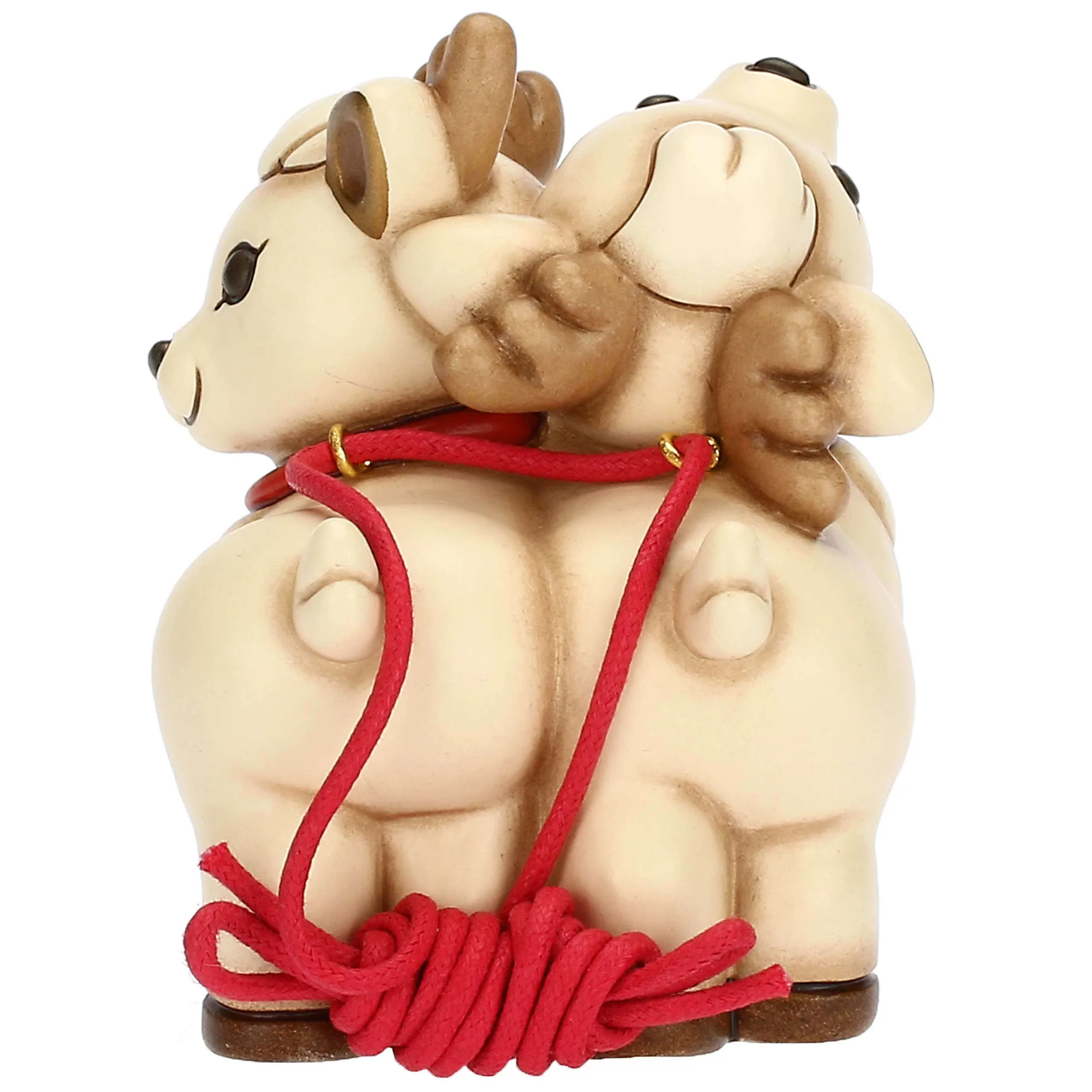 THUN Coppia di Renne Robin per Slitta componibile in ceramica* Addobbi Natalizi