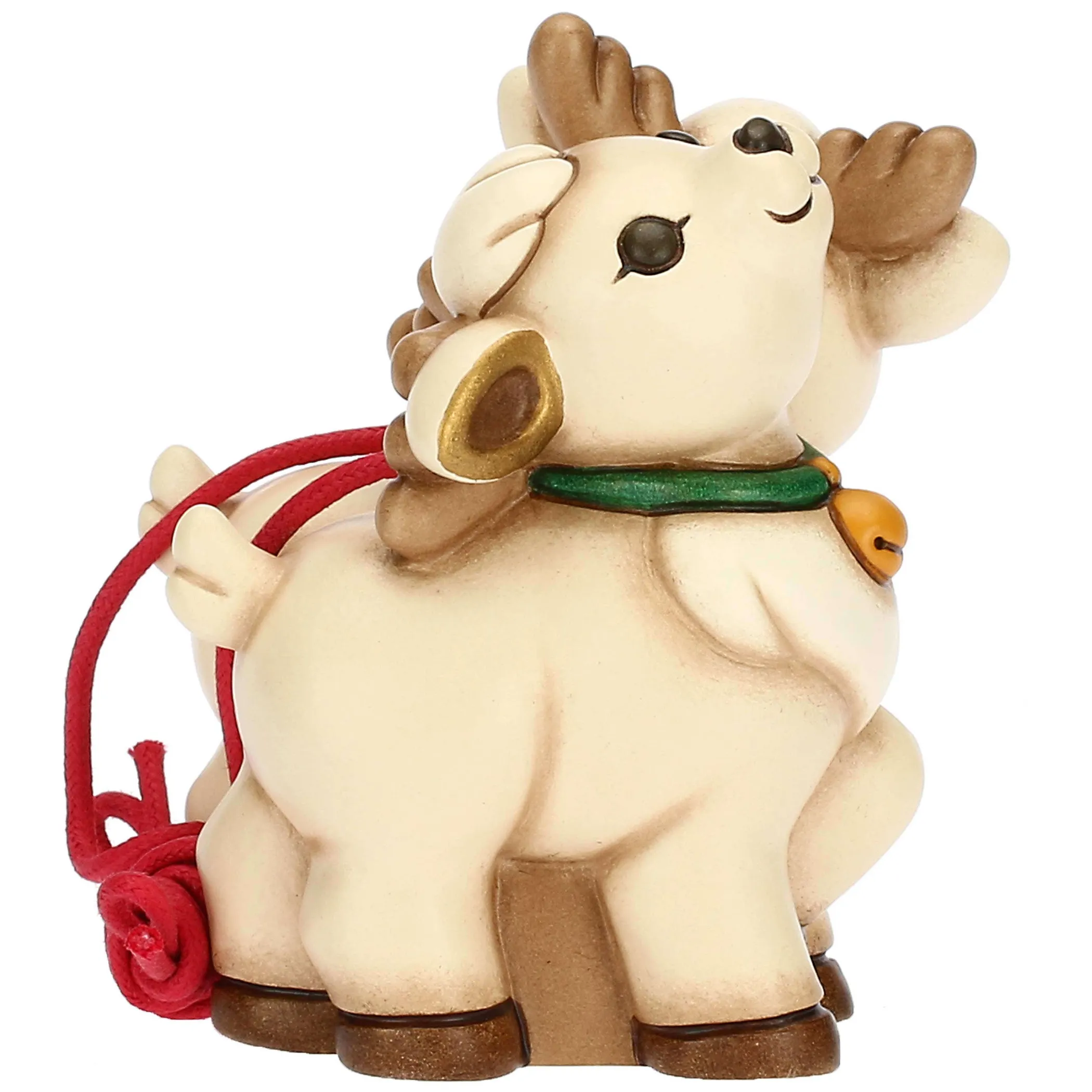 THUN Coppia di Renne Robin per Slitta componibile in ceramica* Addobbi Natalizi