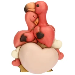 THUN Coppia fenicotteri in ceramica con cuori, maxi* Maxi Figure|Figure