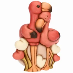 THUN Coppia fenicotteri in ceramica con cuori, maxi* Maxi Figure|Figure