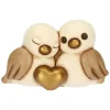 THUN Coppia passerotti in ceramica con cuore, mini* Animali E Mini Animali|Figure In Ceramica