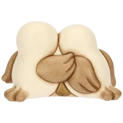 THUN Coppia passerotti in ceramica con cuore, mini* Animali E Mini Animali|Figure In Ceramica