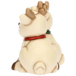 THUN Coppia renna Robin abbracciati in ceramica* Addobbi Natalizi|Figure