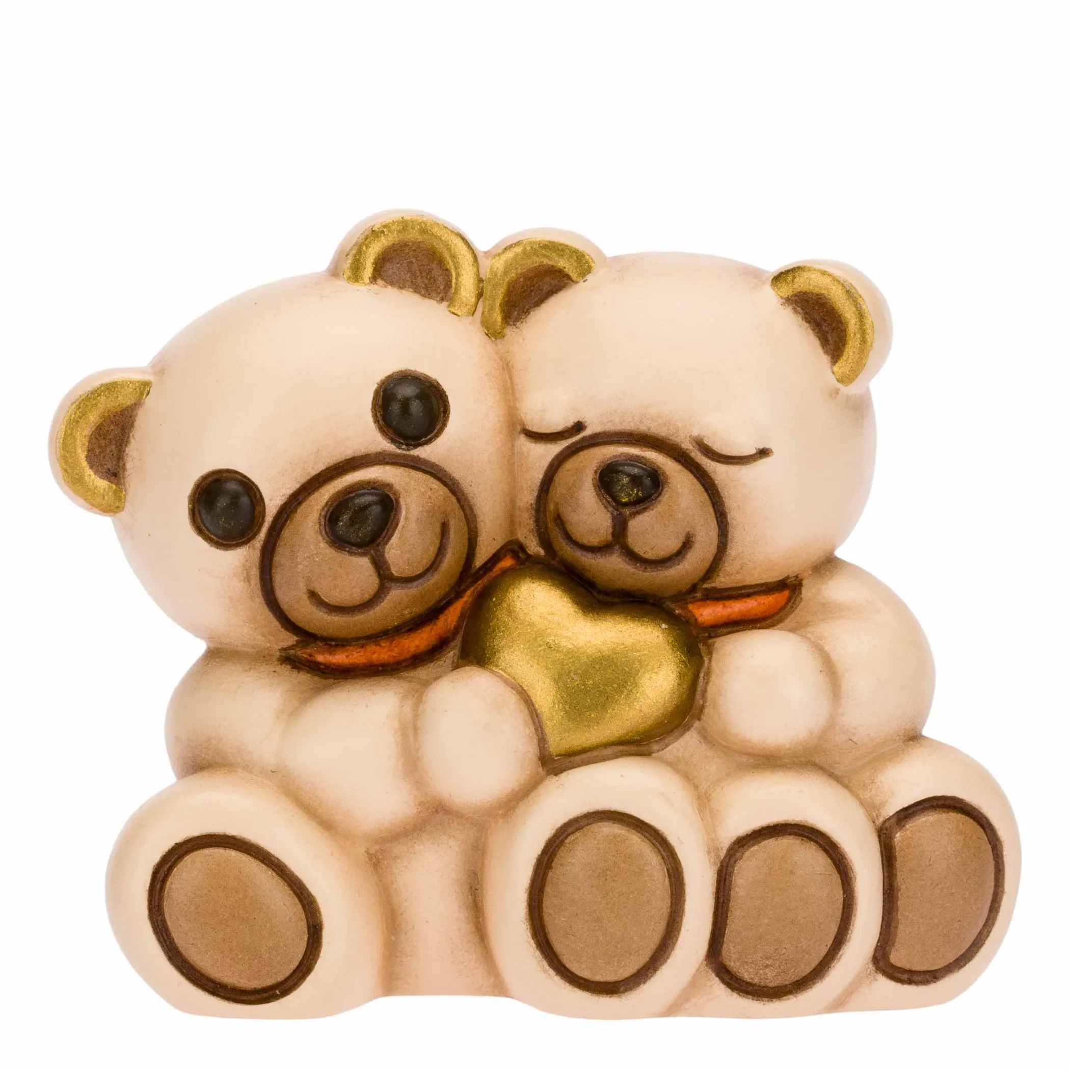 THUN Coppia Teddy con cuore dorato* Bomboniere Anniversario|Bomboniere Matrimonio
