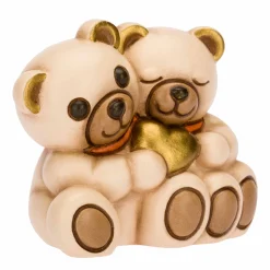 THUN Coppia Teddy con cuore dorato* Bomboniere Anniversario|Bomboniere Matrimonio