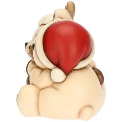 THUN Coppia Teddy e Renna Robin abbracciati in ceramica* Teddy|Addobbi Natalizi