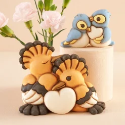 THUN Coppia upupe in ceramica con cuore, grandi* Animali E Mini Animali|Figure