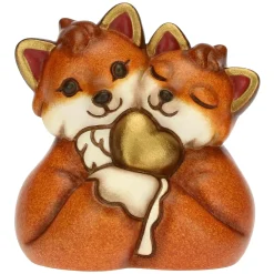 THUN Coppia volpe con cuore dorato* Animali E Mini Animali|Bomboniere Anniversario