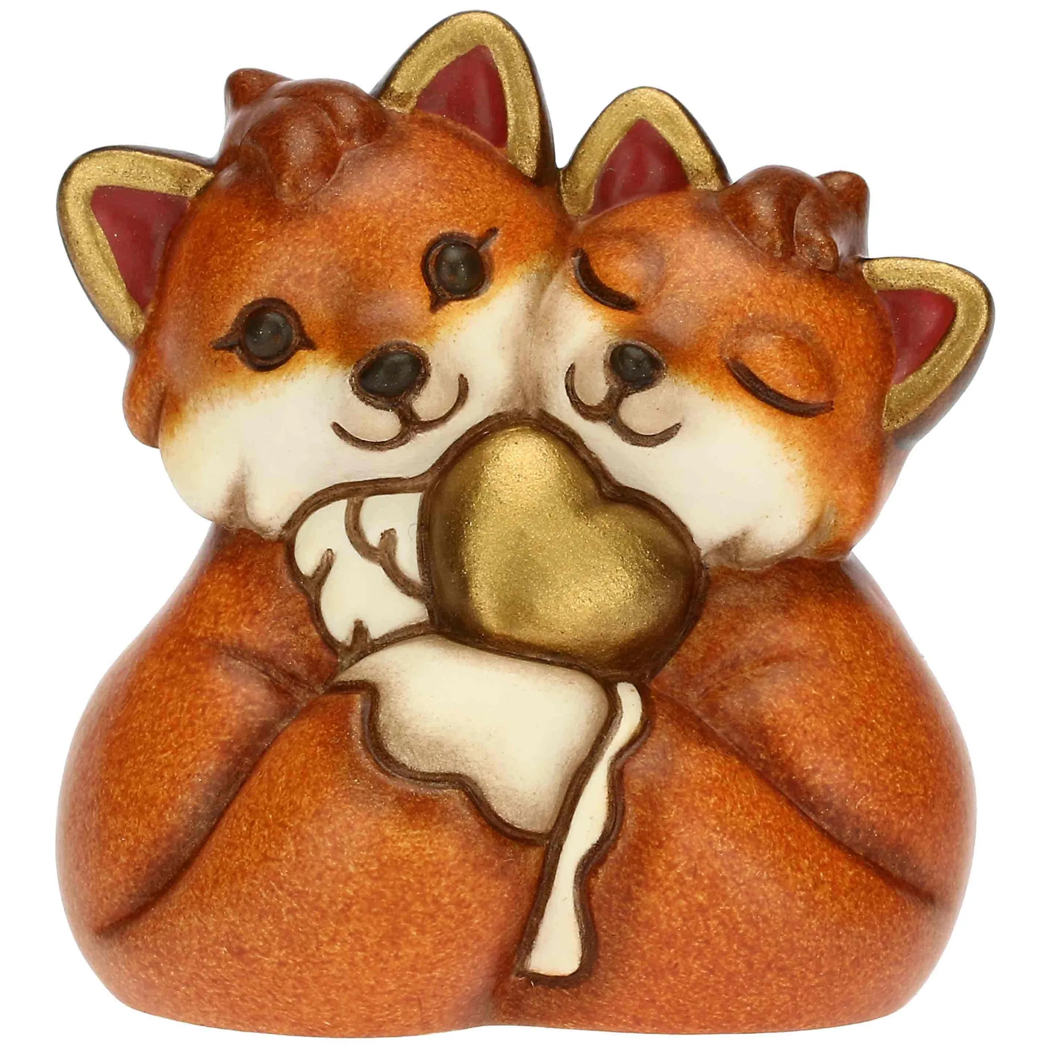 THUN Coppia volpe con cuore dorato* Animali E Mini Animali|Bomboniere Anniversario