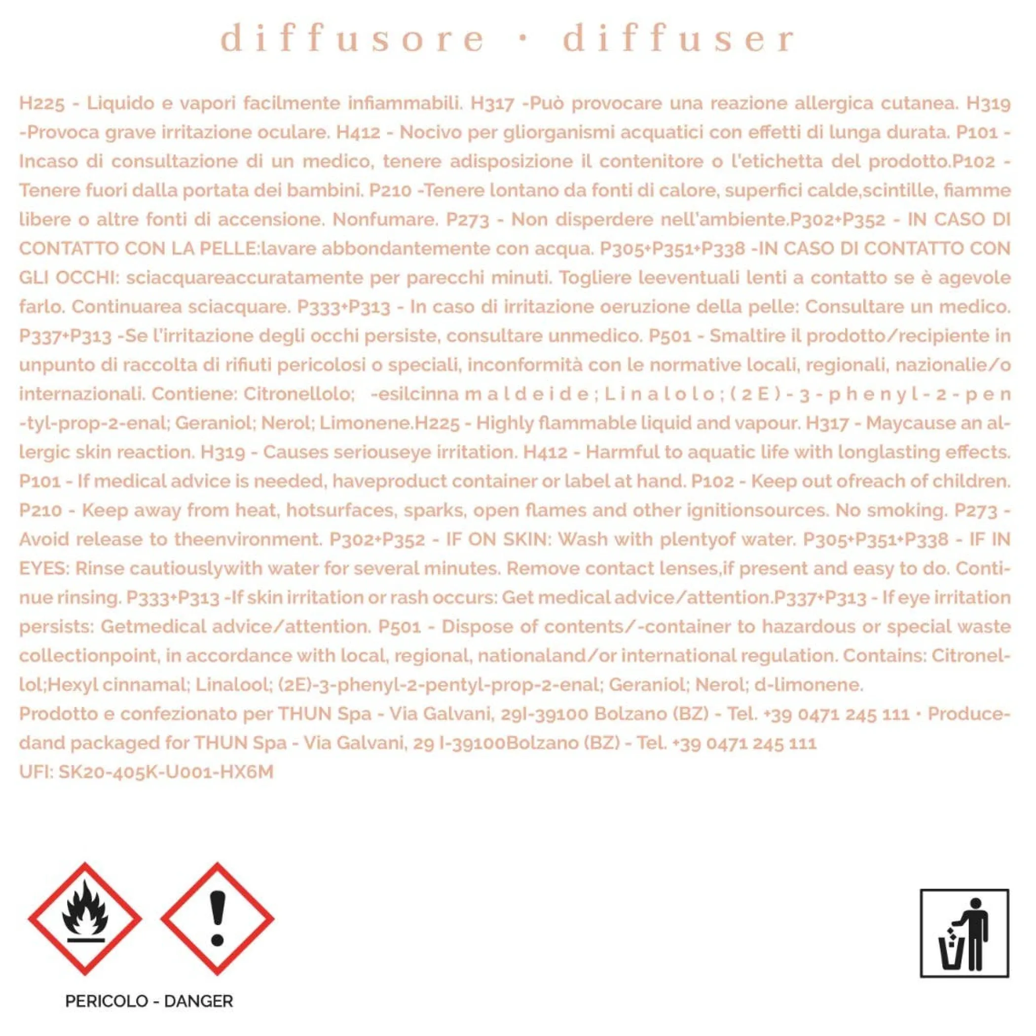 THUN Diffusore Rosy Sunrise Fragrances, piccolo* Diffusori