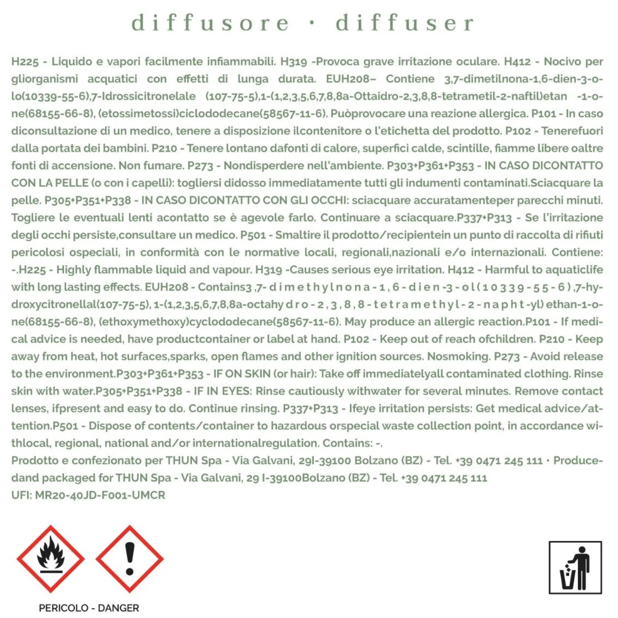 THUN Diffusore Sweet Morning Fragrances, piccolo* Diffusori