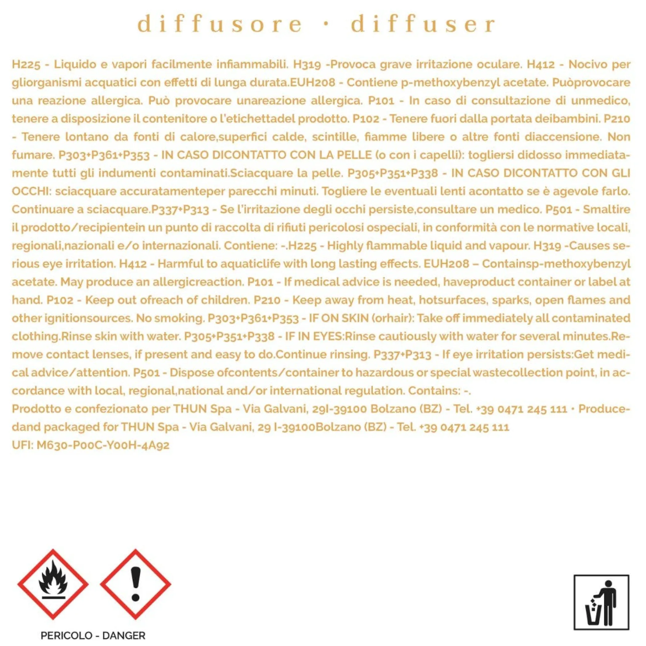 THUN Diffusore Tea Afternoon Fragrances, piccolo* Diffusori