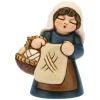THUN Donna che lavora a maglia Presepe classico variante blu* Presepe