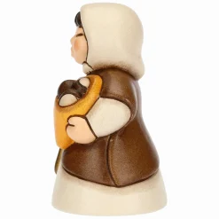 THUN Donna con castagne in ceramica Presepe Classico bianco* Presepe