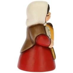 THUN Donna con castagne in ceramica Presepe Classico rosso* Presepe