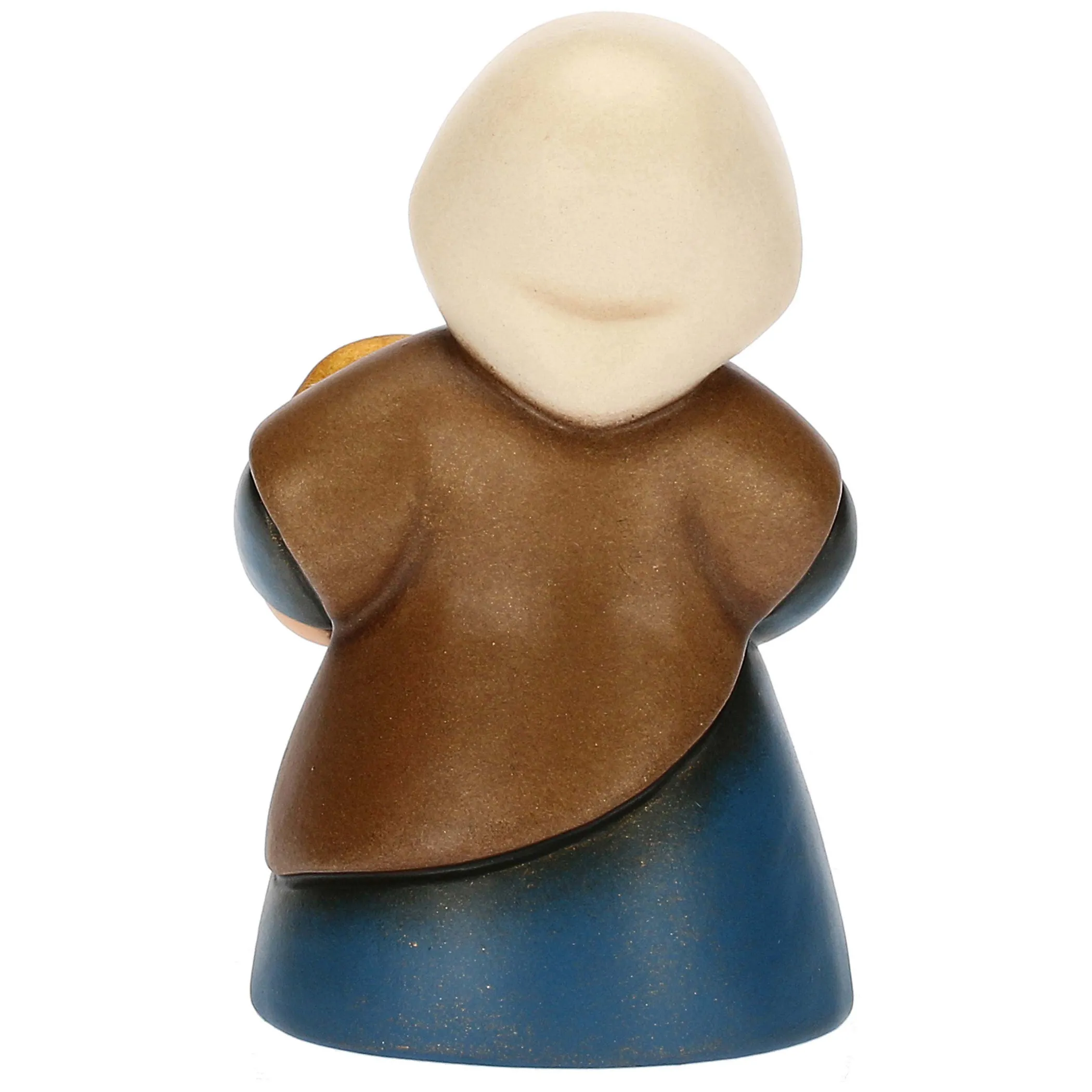 THUN Donna con castagne in ceramica Presepe Classico blu* Presepe