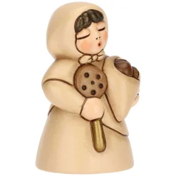 THUN Donna con castagne in ceramica Presepe Classico champagne* Presepe