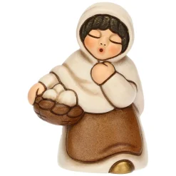 THUN Donna con cesto di uova in ceramica Presepe Classico* Presepe