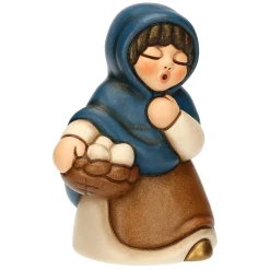 THUN Donna con cesto di uova in ceramica Presepe Classico* Presepe
