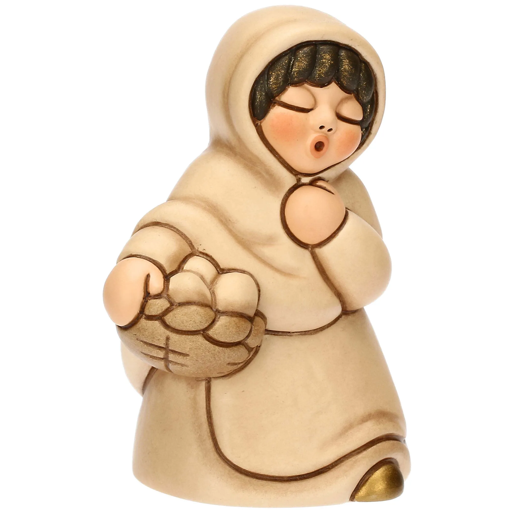 THUN Donna con cesto di uova in ceramica Presepe Classico* Presepe