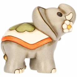 THUN Elefante Elly con fiore in ceramica, medio* Animali E Mini Animali|Bomboniere Comunione