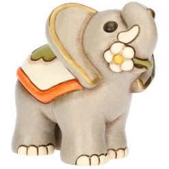 THUN Elefante Elly con fiore in ceramica, medio* Animali E Mini Animali|Bomboniere Comunione