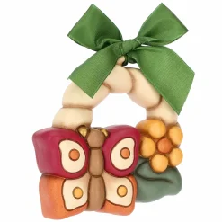 THUN Formella con farfalla e fiore in ceramica AbbracciAMI, piccola* Formelle|Formelle