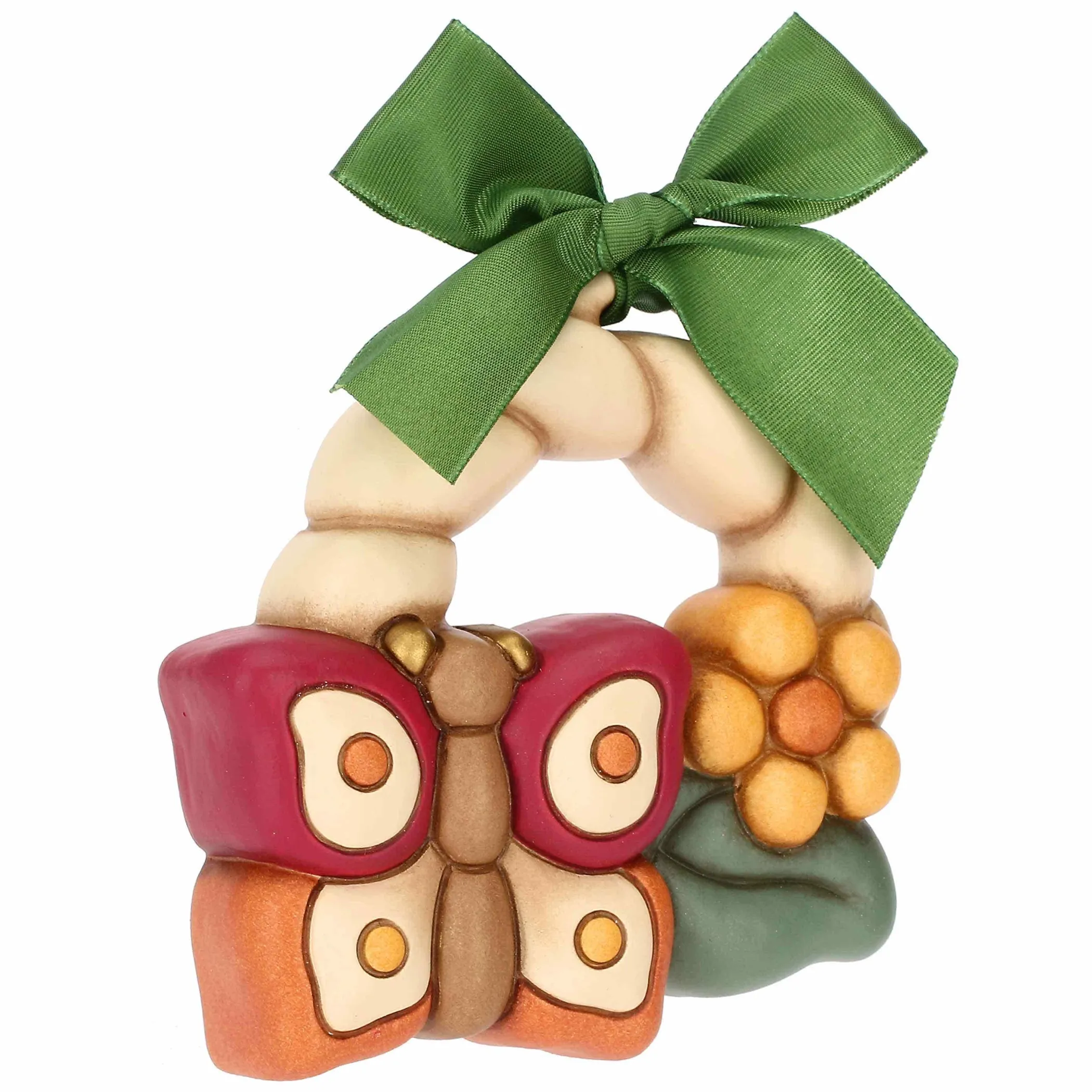 THUN Formella con farfalla e fiore in ceramica AbbracciAMI, piccola* Formelle|Formelle