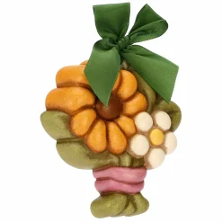 THUN Formella con fiore di calendula in ceramica Racconti d'Autunno, piccola* Formelle|Formelle