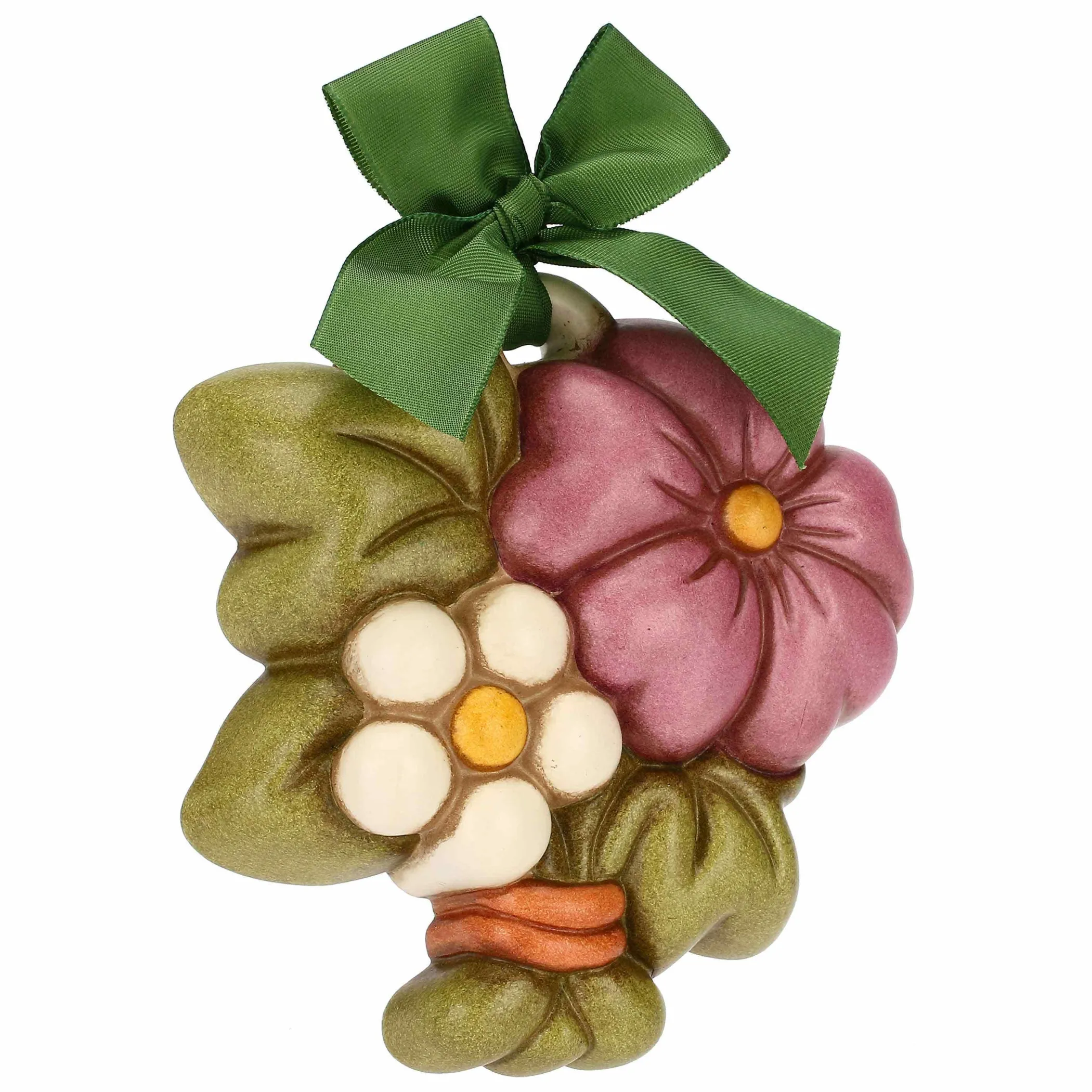 THUN Formella con fiore di malva in ceramica Racconti d'Autunno, piccola* Formelle|Formelle