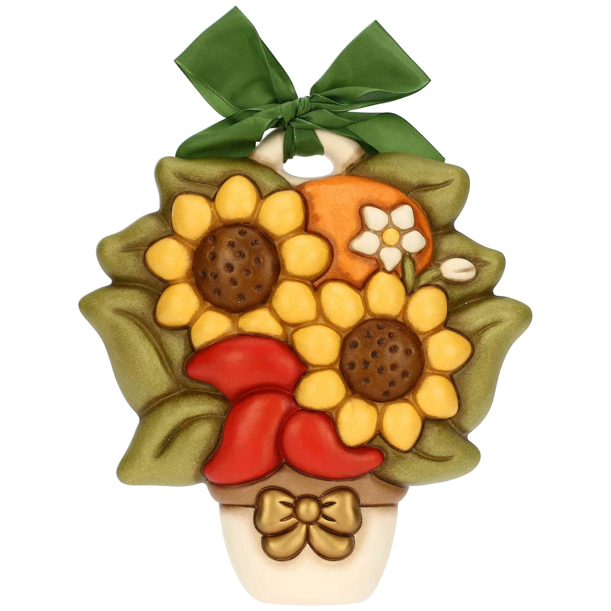 THUN Formella con girasoli in ceramica, grande* Formelle|Formelle