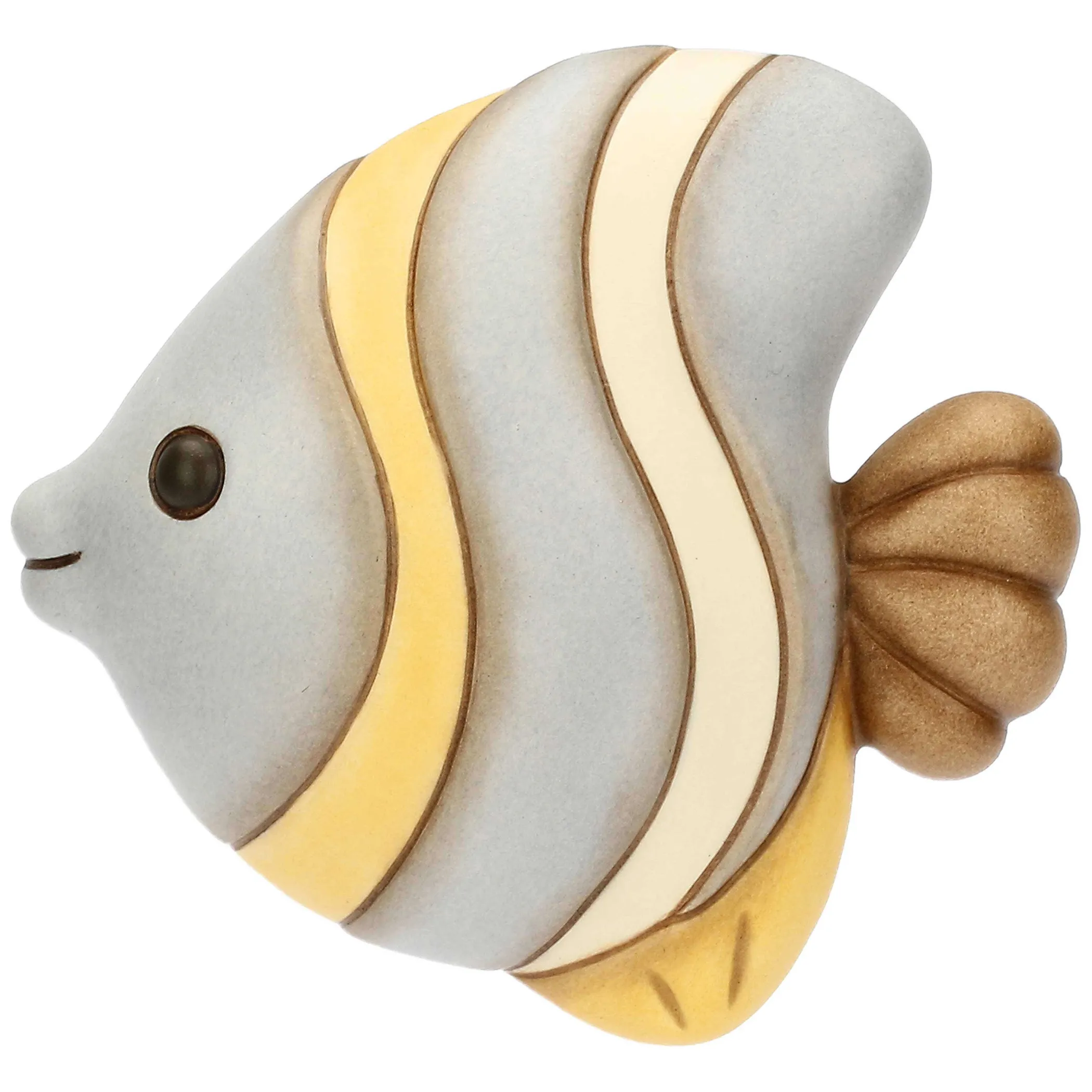THUN Formella 3D pesce a strisce in ceramica, piccola* Formelle|Formelle
